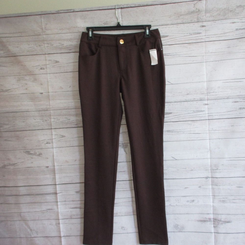 NWT - NUE OPTIONS brown knit pants - sz 2 - MSRP $49.00